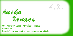 aniko krnacs business card